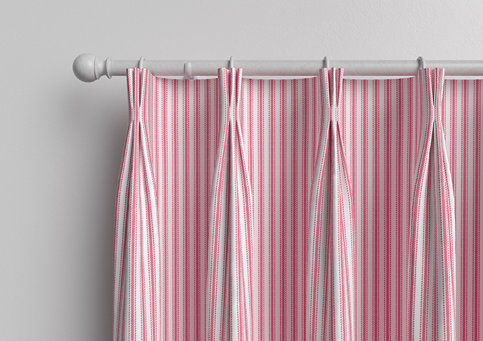 Lace Stripes, Lipstick Pink - Made to Measure Curtains - Image 11